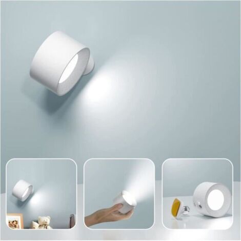 Bardusch - Applique Murale Interieur, Lampe Murale Touch LED avec Port de Charge USB Contrôle Tactile, 3 Niveaux de Luminosité 3 Températures
