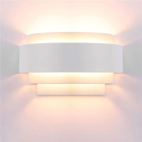 Bardusch - Applique murale LED, applique murale d'intérieur, design simple, lampe en métal, applique murale d'intérieur, blanc chaud