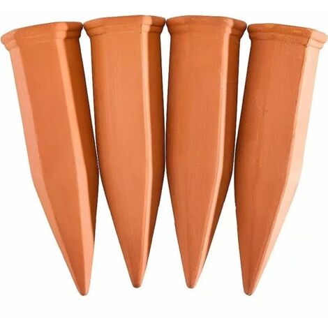 Bardusch - Arrosage en Terre Cuite, lot Pratique de 4, pour Bouteilles Pet 1,5 l, pour intérieur et extérieur, Marron