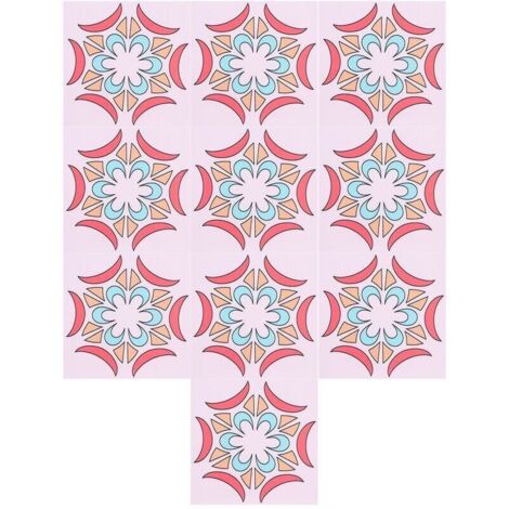 Bardusch-Autocollants de carrelage imperméables, 10 pièces, auto-adhésifs, décoration murale de cuisine, salle de bains, sol (Type 2)