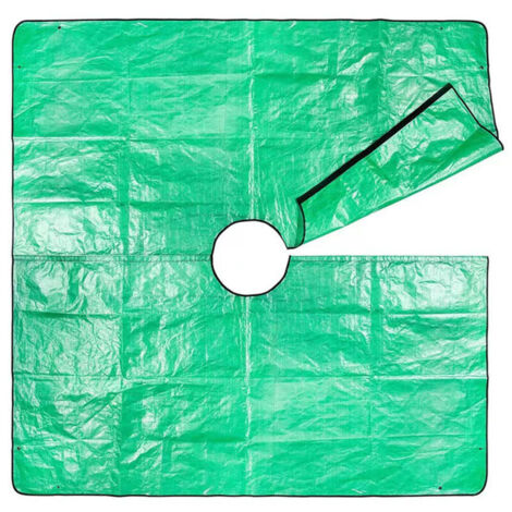 Bardusch - Bâche de jardin pour la taille des arbres et arbustes, avec perforations de 30 cm (12 pouces), 200 x 200 cm, quatre coins avec boucles pour une fixation facile - 60 cm