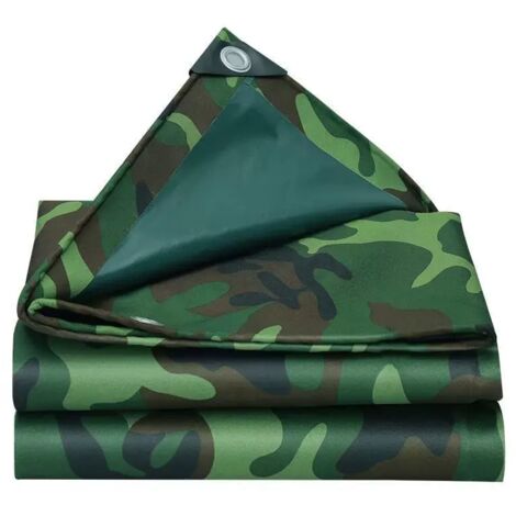 Bardusch-Bâche de protection camouflage 130g/m² – Dimensions 2x3m – PVC avec œillets en aluminium – Traitement anti-UV
