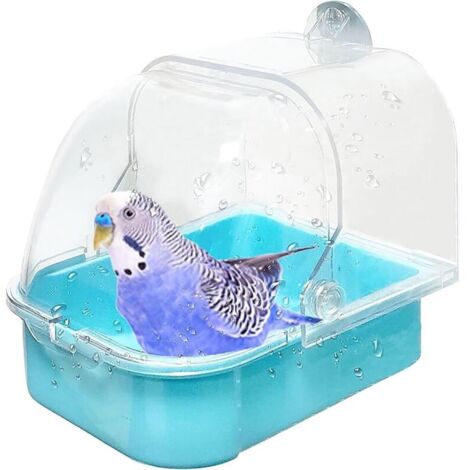 Bardusch - Bain d'oiseaux, pour cage, 1 pièce, multifonction, pour perroquet, baignoire, douche, cage à oiseaux, accessoires pour petits oiseaux, perruches, perroquets, calopsittes, hamsters