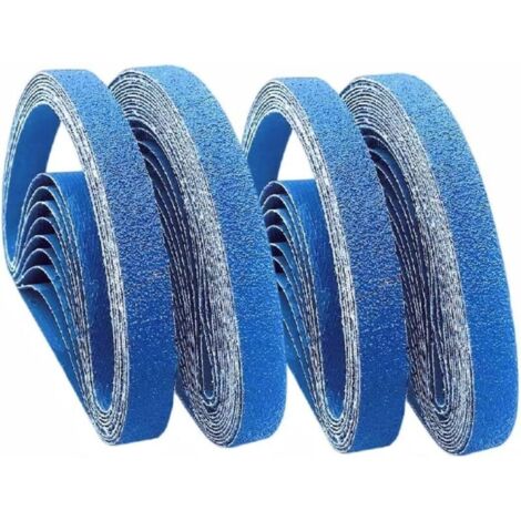 Bardusch - Bandes abrasives corindon de zirconium,13 x 457 mm, chaque grain 80 pour Black & Decker, poncer le métal, le bois, l'élimination de la rouille 、Peintures - Lot de 20 bandes abrasives-
