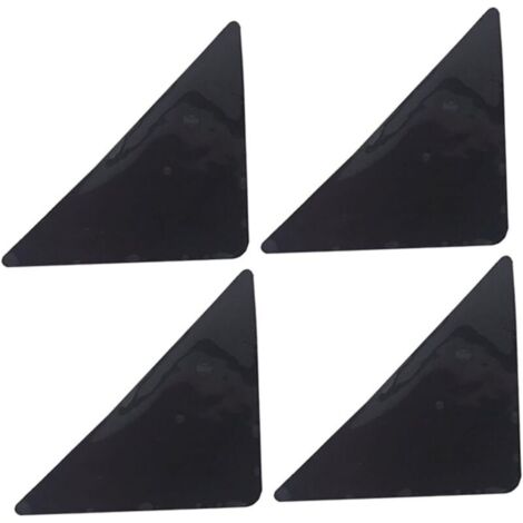 Bardusch-Bandes adhésives fixations tapis anti-enroulement, 4 pcs noir en polyuréthane, sous-tapis antidérapant pour sols bois dur/stratifiés