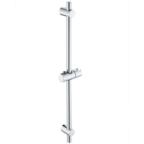 Bardusch-Barre de Douche Acier inoxydable Ensemble de Douche 68cm Avec Support de Douche Dimensions 68 x 2,2 cm, chromé