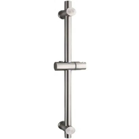 Bardusch-Barre de douche, Barre de douche en acier inoxydable 304 avec supports de fixation réglables en hauteur et en angle, brossé, hauteur totale 660 mm