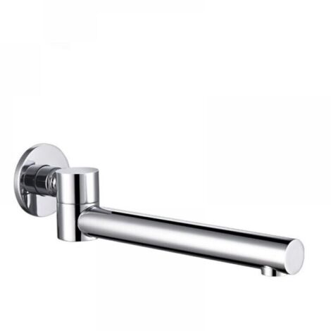 Bardusch-Bec de baignoire, pivotant à 180°, bec de baignoire, laiton, pliable, buse ronde, robinet, bec de baignoire, montage mural, bec de baignoire, robinet, G1/2, chrome