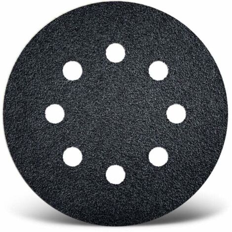 Bardusch-Black Disques abrasifs auto-agrippants, 125 mm, 8 trous, p. Ponceuses excentriques, Carbure de silicium (Lot de 100) G120