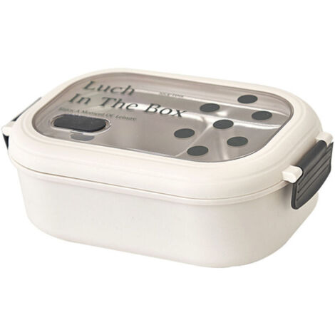 Bardusch - Boîte à bento à 2 compartiments, isotherme, en acier inoxydable, avec intercalaires, hermétique et portable, idéale pour l'école ou le bureau.