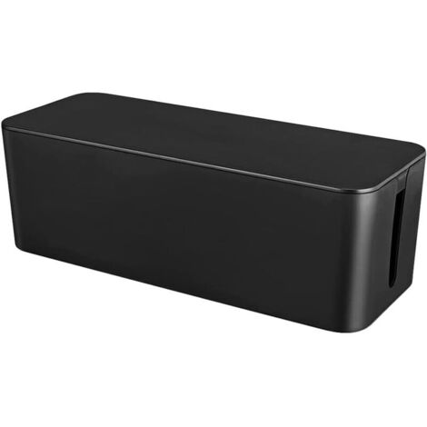 Bardusch BoîTe de Gestion des Câbles, BoîTe de Rangement des Fils, UtiliséE pour Cacher la Multiprise, AdaptéE à/Au Bureau (Noir)