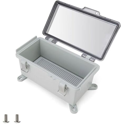 Bardusch – Boîtier de protection étanche IP66 pour prise électrique – Couvercle ABS résistant aux chocs – Installation murale avec accessoires fournis – 210 x 110 x 90 mm
