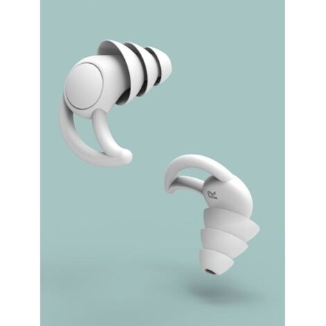 Bardusch-Bouchons d'Oreilles Anti Bruit Sommeil Etanches en Silicone 33db antibruit Blocage du son les bouchons d'oreille Soft Sleep bouchons d'oreille réutilisables pour dormir, ronfler (2 paires)