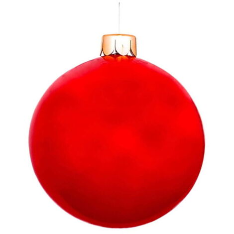 Bardusch - Boule de Noël,1 ensemble de jouets gonflables d'extérieur faciles à gonfler, boules de décoration de noël de couleur vive pour le jardin 65CM rouge