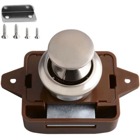 Bardusch-Bouton Poussoir Loquet Serrures pour Camping-Car Serrure de Meuble Boutons Poussoir Porte Serrure de Porte Meuble Fermoir pour de Placard de Camping Cars de Yacht de Bateau de Tiroirs