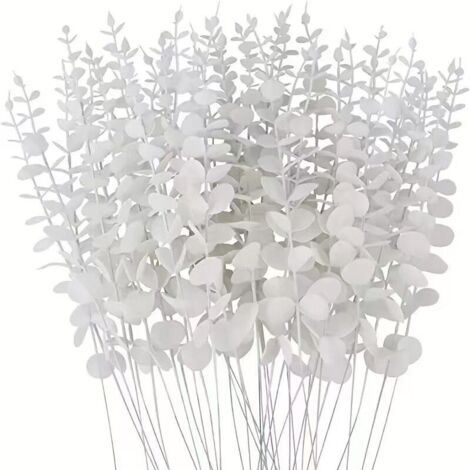 Bardusch - Branches décoratives d’eucalyptus gris-argent, 20 unités, usage intérieur/extérieur