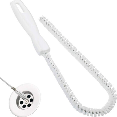 Bardusch - Brosse flexible canalisations (45 cm) – poils nylon longs – lavabo/baignoire/toilettes/salle de bain