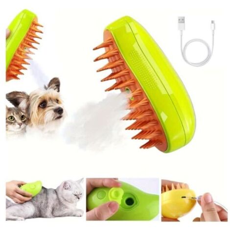 Bardusch - Brosse vapeur chat et chien 3 en 1 Rechargeable, Avec Réservoir D\'eau, Pour Chats et chien à Poils Courts Et Longs, yd