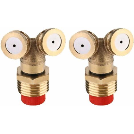 Bardusch-Buse de brumisation de pulvérisation en Laiton de 2 Morceaux, pulvérisateur à Double buse de pulvérisateur agricole d'arrosage d'irrigation de Jardin pour des rondelles Plus Propres