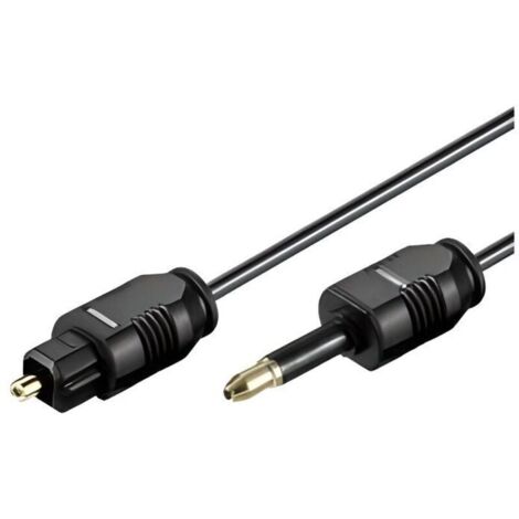 Bardusch - Câble adaptateur audio numérique optique - - Jack 3.5mm vers TosLink - Noir - 1.0m