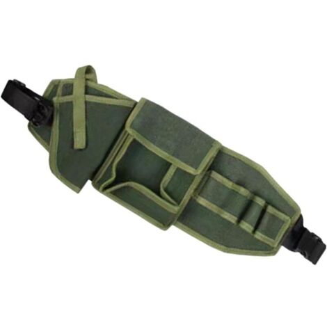 Bardusch - Ceinture porte-outils avec porte-perceuse, tablier de travail, organisateur d'outils robuste et portable, sacoche à outils pour plombier, bricoleur, électricien, construction, toile verte