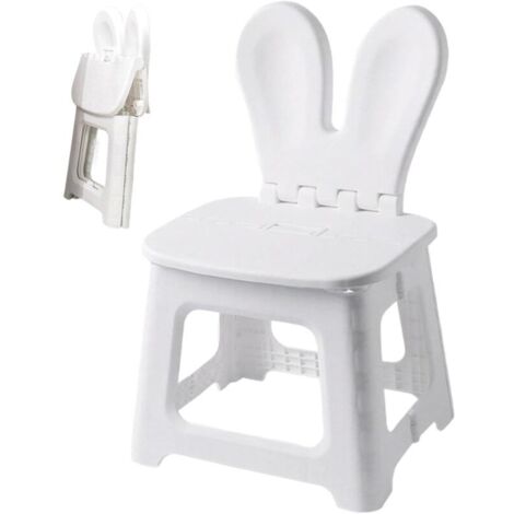 Bardusch-Chaise pliante enfants avec dossier oreilles de lapin, tabouret portable robuste salon/cuisine