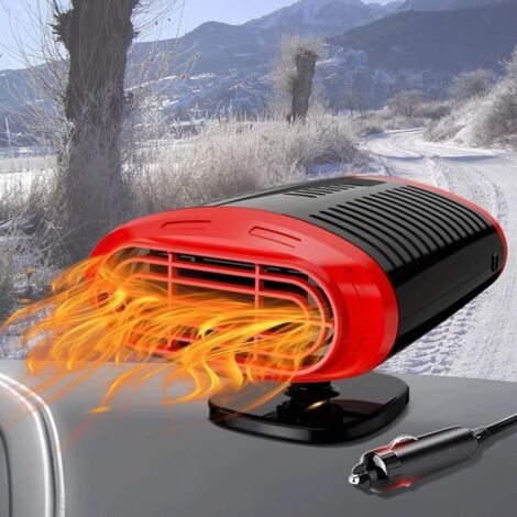 Bardusch-Chauffage de Voiture, Portable 12V 150W pour l'hiver Anti-buée Dégivreur, 2 en 1 Fonction Chauffage et Refroidissement avec rotatif à 360° pour pare-brise de voiture chauffage rapide