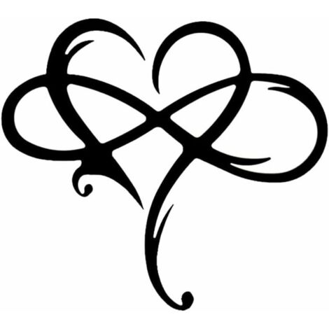 Bardusch-coeur infini acier mural,décoration murale en métal,Signe de Coeur Infini en métal,fer forgé décoration,Personnalisé Art Décor de Mur,Décoration murale en métal  Décoration d'intérieur (Moyen