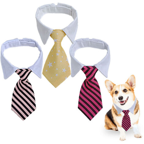 Bardusch-Collier pour Chien et Chat 3 Pièces - Ajustable et Léger, Idéal pour Animaux Habillés, Collier en Tissu Doux Anti-égratignures pour Chiots et Chatons, Accessoire de Mode pour Animaux de Compa