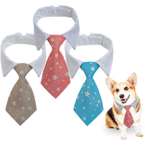Bardusch-Collier pour Chien et Chat 3 Pièces - Ajustable et Léger, Idéal pour Animaux Habillés, Collier en Tissu Doux Anti-égratignures pour Chiots et Chatons, Accessoire de Mode pour Animaux de Compa