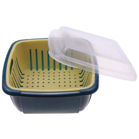 Bardusch-Colonne de cuisine double couche 2 en 1 avec bol filtre amovible, pour évier traversant et rangement
