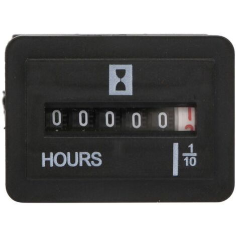 Bardusch - Compteur horaire moteur Compteur horaire à Quartz 10-80V AC/DC 99999.9 heures pour le comptage du temps du sport timer