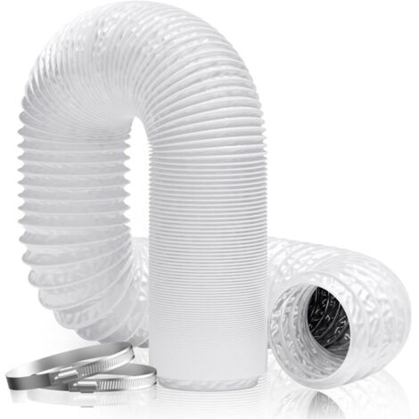 Bardusch - Conduit d'air Flexible Tuyau de Ventilation 160 mm x 6/8/10m en Feuille d'aluminium et PVC pour Seche Linge, Ventilateur Extracteur Air