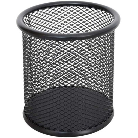 Bardusch - Corbeille à papier 19 L noire, perforatrice bureau 30 feuilles métal noir