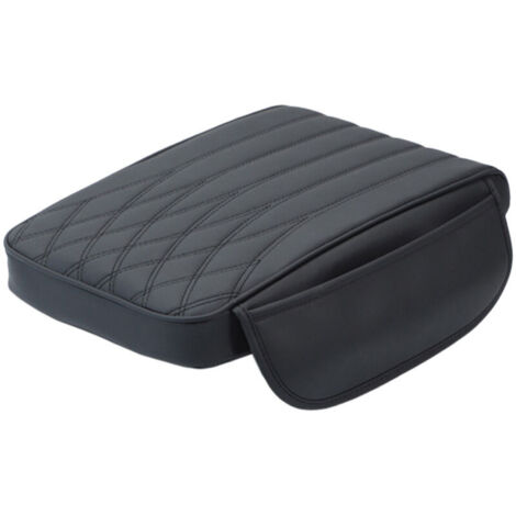 Bardusch-Coussin d'accoudoir pour console centrale de voiture, housse d'accoudoir en cuir et mousse à mémoire de forme avec sac de rangement, support confortable, antidérapant et protecteur, universel