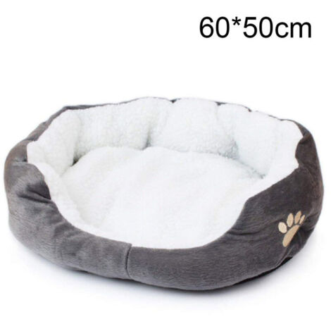 Bardusch - Coussin lit doux pour chat et chien, canapé gris chaud et confortable