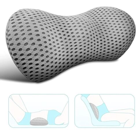 Bardusch-Coussin lombaire viscoélastique ergonomique – soulage douleurs – usage voiture/bureau/lit/canapé – mousse mémoire