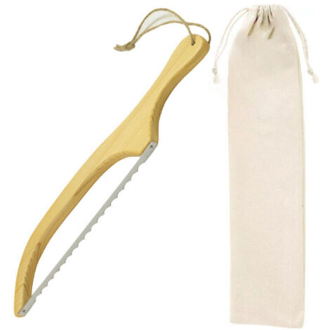 Bardusch-Couteau à Pain, Scie à Pain, Longueur 40 cm, Trancheuse à pain en bois avec poignée ergonomique intégrée, adaptée pour couper tous les types de pain, gâteaux, fruits, etc.
