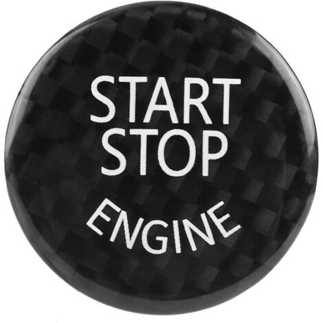 Bardusch - Couvercle de bouton de démarrage et d'arrêt de moteur en fibre de carbone noire pour BMW Série 1 à 7 X1 X3-X6