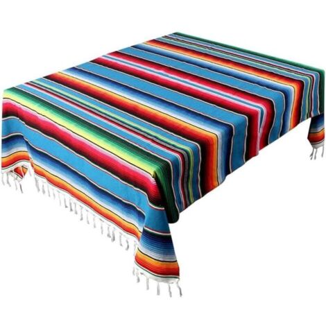 Bardusch-Couverture mexicaine Sarape Tapis de pique-nique Nappe Hot Rod pour fête de yoga 150 x 215 cm