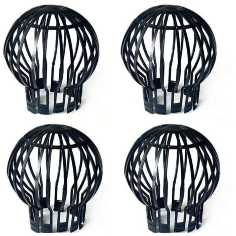 Bardusch-Crapaudine de Gouttière 4 Pièces Filtre de Gouttière Anti Feuille Gouttièr Plastique Protections de Gouttière Feuilles Filtre À Gouttière pour Avant-toit Fossé Égout Noir