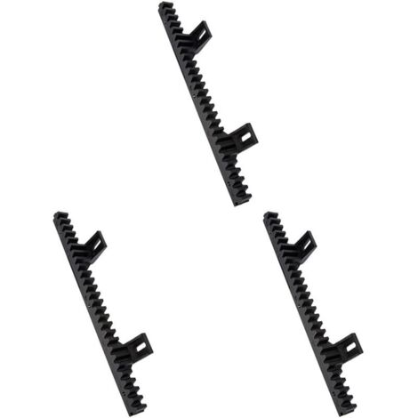 Bardusch-Crémaillère 34 cm nylon/aciers – Visserie fournie, compatible portail coulissant, lot de 3 unités