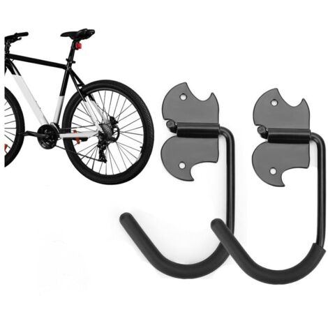 Bardusch Crochets de garage robustes, cintres de vélo pour garage  Crochets robustes pour cintre de vélo mural - Crochets de rangement de garage, support de vélo mural, crochets muraux pour vélos de r
