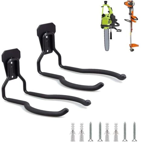 Bardusch Crochets Muraux De Garage，Crochets Coupe-Bordures,Lourd Support Mural pour Tondeuse à Gazon pour Outils De Jardin, Balais, Pelles, Râteaux