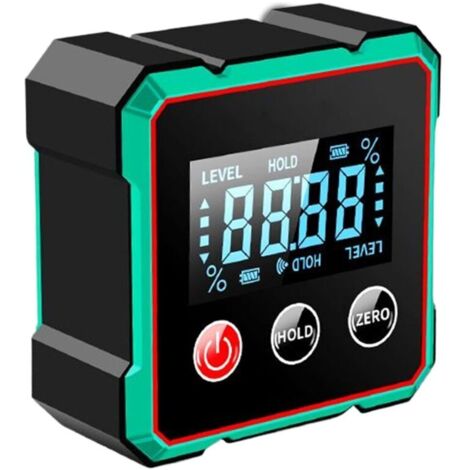 Bardusch Cube inclinomètre - Jauge d'angle numérique, outil de niveau électronique  Protracteur de mesure de menuiserie, outil de recherche de précision, jauge d'angle pour la constr