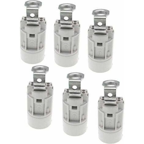 Bardusch-Culot pour ampoule flamme E14, en thermoplastique, noir, SES 52 mm de haut, filetage 1/8 IPS Hickey