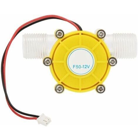 Bardusch-DC 12V Micro turbine hydraulique Générateur d'eau DC manuel petit filetage mâle hydroélectrique puissance de l'eau hydroélectrique jaune dispositif de génération d'énergie(12V)