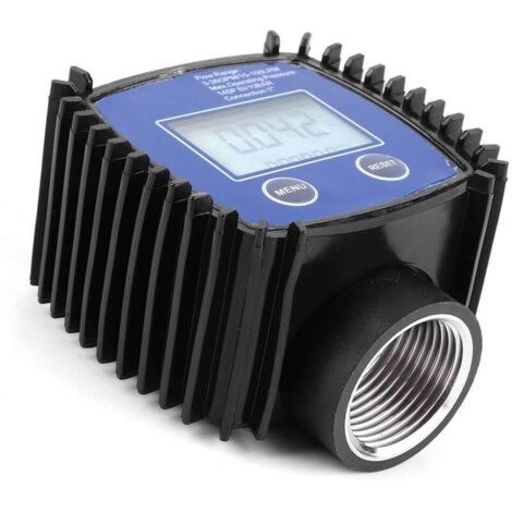 Bardusch-Débitmètre numérique, 5-120 L/Min, débitmètre à turbine de 1 pouce avec affichage LCD, débitmètre de carburant avec une précision de 1% pour les liquides chimiques