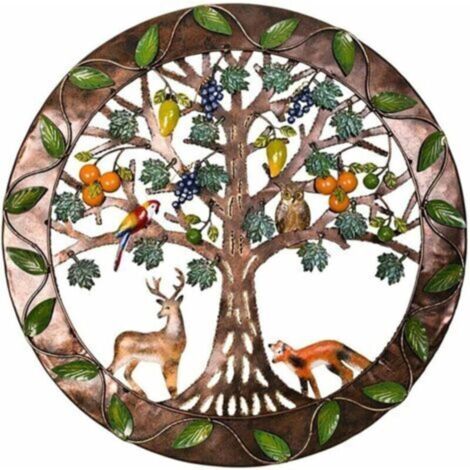 Bardusch-Décoration Murale Arbre De Vie en Bois Arbre De Vie Art Mural -,Signe De Famille Arbre en Métal, Décoration Murale, Décoration D'intérieur, Parfaite Idée Cadeau Sensible