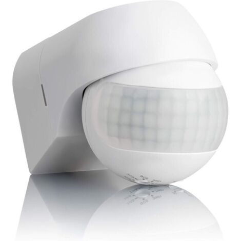 Bardusch-Détecteur de Mouvement Extérieur IP44, Montage en Saillie, programmable, Capteur Infrarouge, Portée 15m/ 180°, LED adapté, orientable, Max. 800W/500W